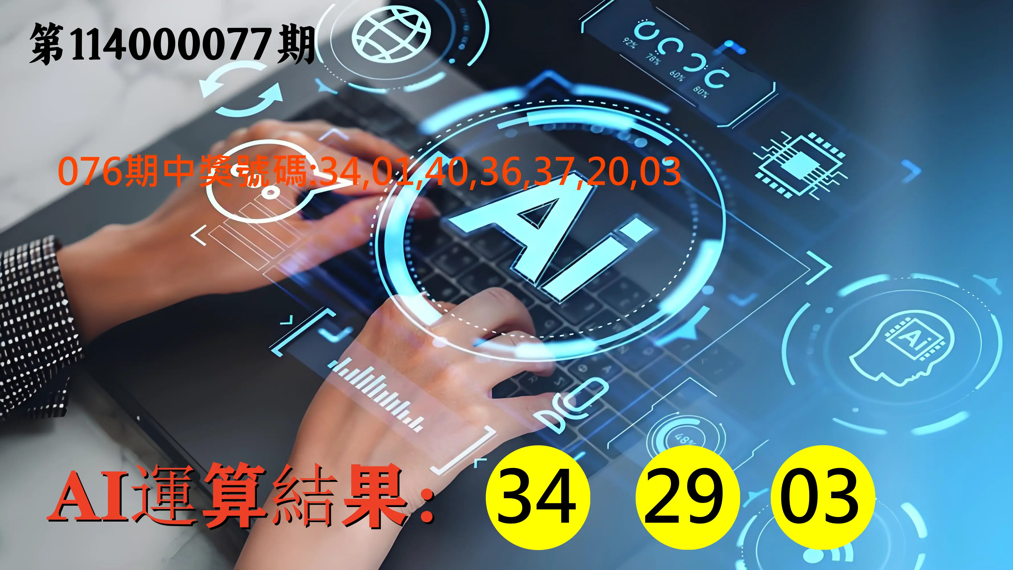 大樂透第114000077期(08/08)AI運算3膽號