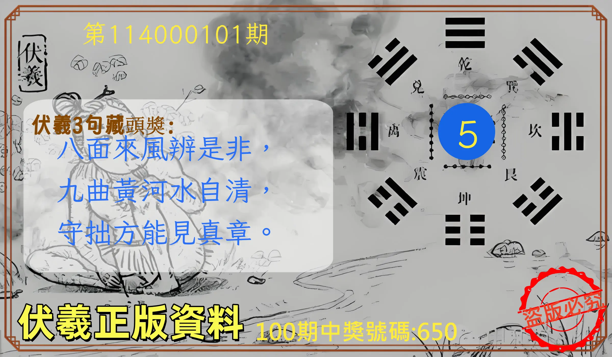 3星彩第114000101期伏羲正版資料