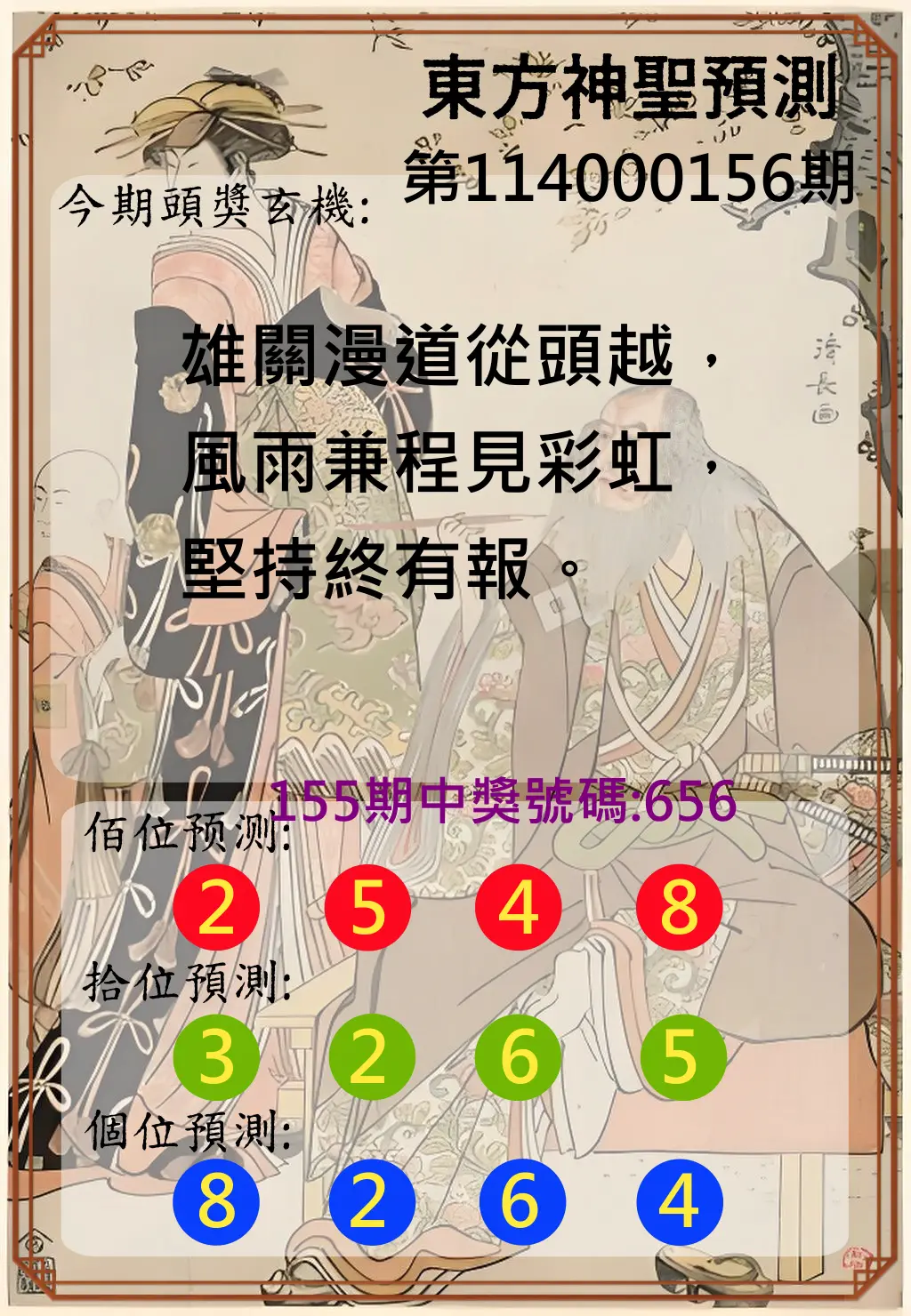 3星彩第114000156期東方神聖預測