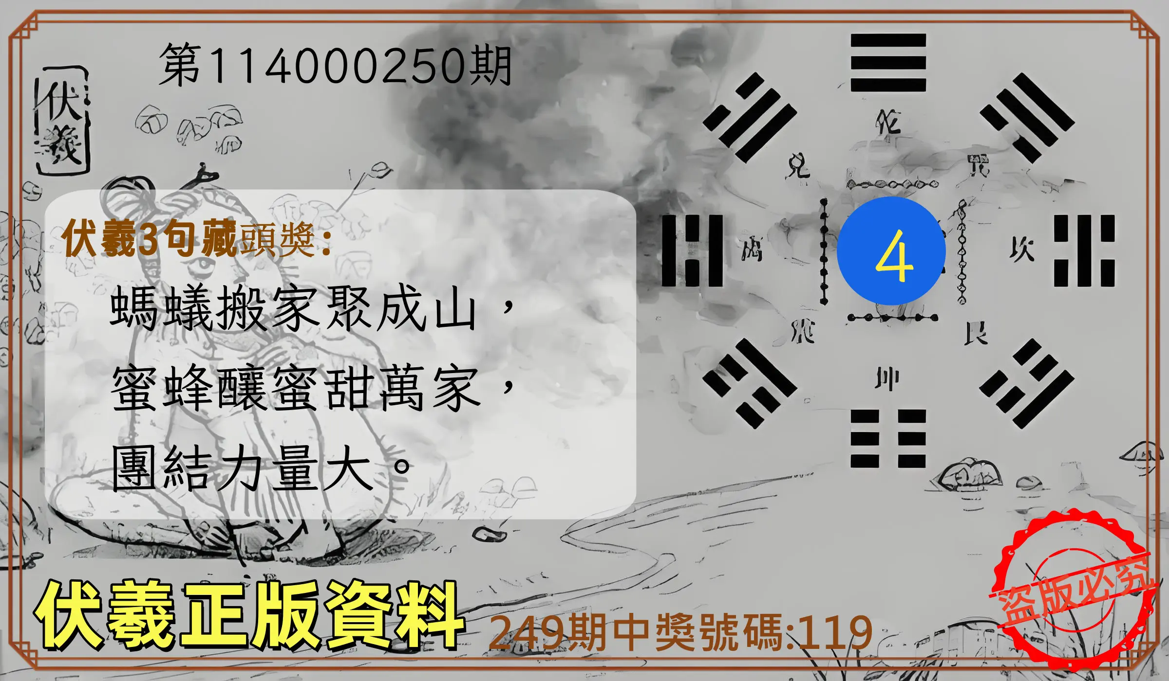 3星彩第114000250期(10/15)伏羲正版資料